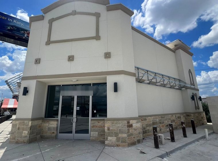 Completed commercial storefront by Texan Builders Enterprise