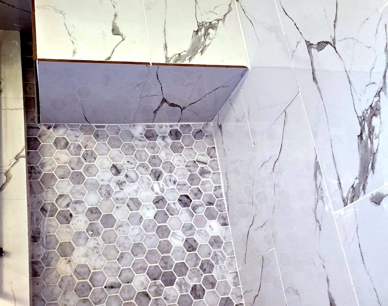 Tiled Shower & Mosaic Floor